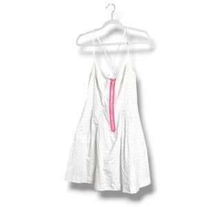 Lily Pulitzer Alexi Resort White Pink Polka Dot Size 10